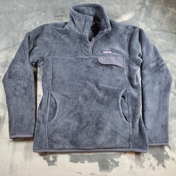 Patagonia Sweaters - Patagonia Women's Snap-T Polartec Blue Fleece 1/4 Snap Size Medium
